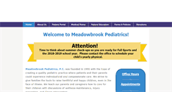 Desktop Screenshot of meadowbrookpediatrics.com