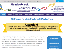 Tablet Screenshot of meadowbrookpediatrics.com